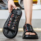 Men's Slip-On Casual Beach Sandals - Soft Non-Slip Rubber Sole