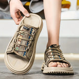 Men's Slip-On Casual Beach Sandals - Soft Non-Slip Rubber Sole