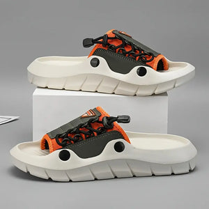 Men'S Breathable Mesh Slide Sandals - Comfortable Flat Open-Toe Slippers