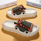 Men'S Breathable Mesh Slide Sandals - Comfortable Flat Open-Toe Slippers